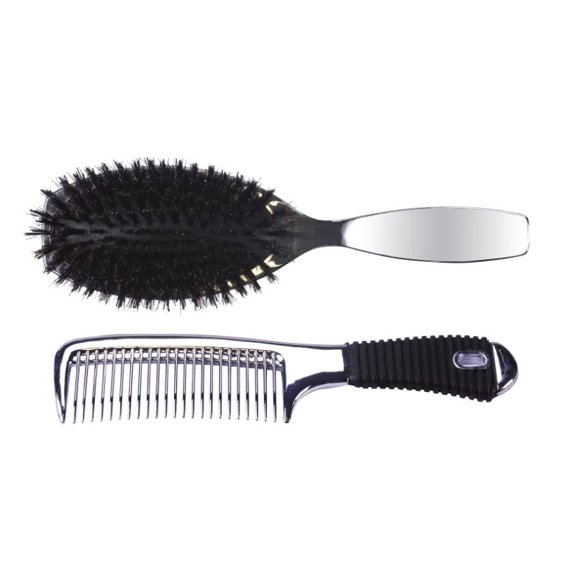 EUROSTIL SET ESCOVA + PENTE METALIZADOS