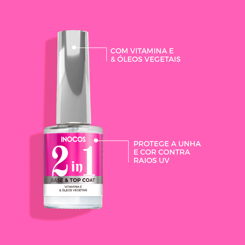 INOCOS CARE & FINISH 2 EM 1 BASE & TOP COAT, 11ML