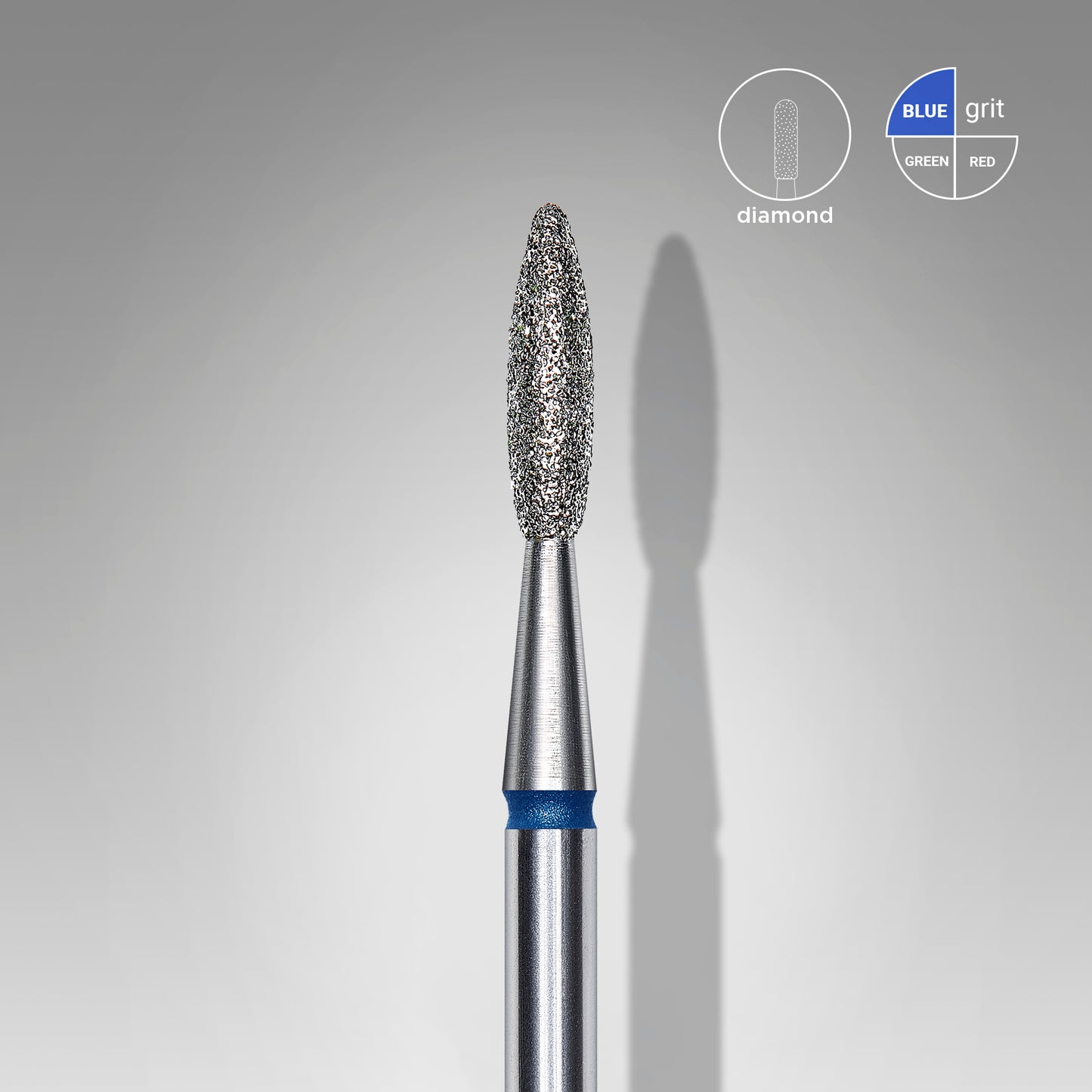 STALEKS BROCA DIAMANTE BIT FLAME BLUE EXPERT HEAD DIAMETRO 2,1 MM / WORKING PART 8 MM