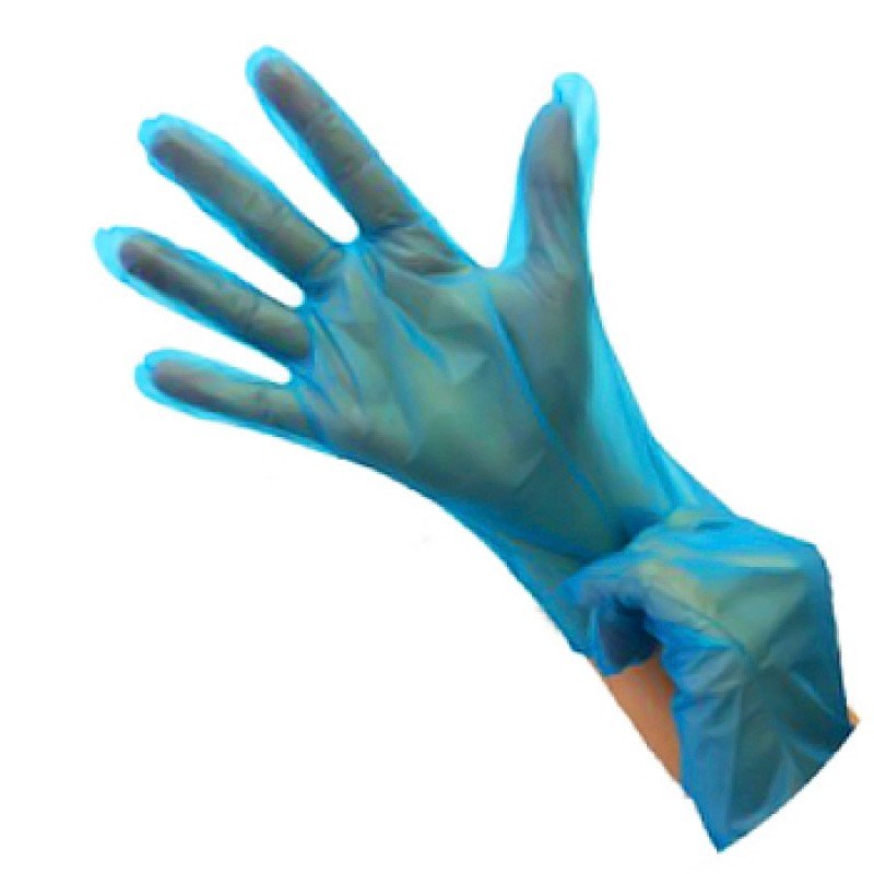 RUBBERGOLD LUVAS DE POLYMER AZUL SEM PÓ - TAM S 200UN
