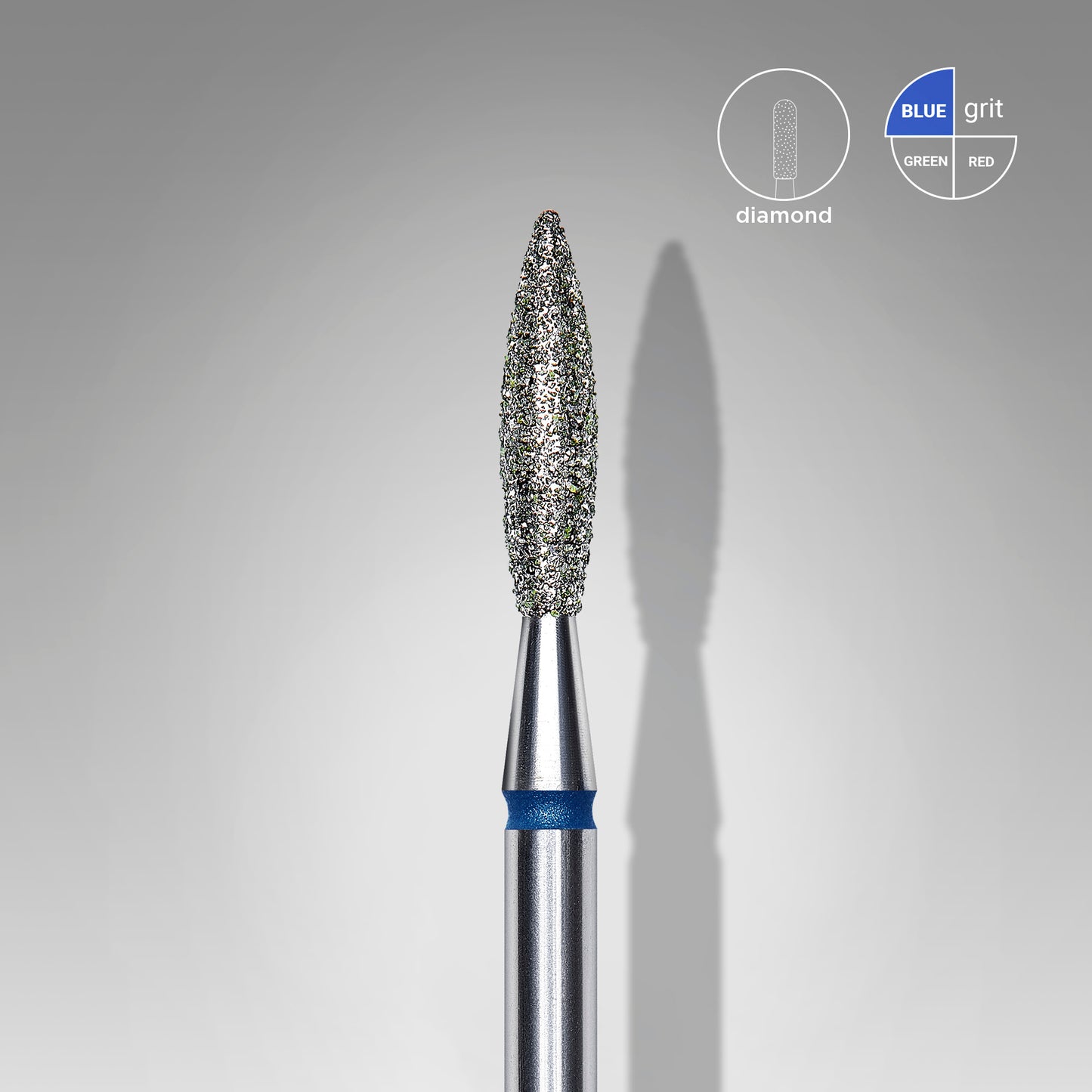STALEKS BROCA DIAMANTE BIT FLAME BLUE EXPERT HEAD DIAMETRO 2,3 MM / WORKING PART 10 MM