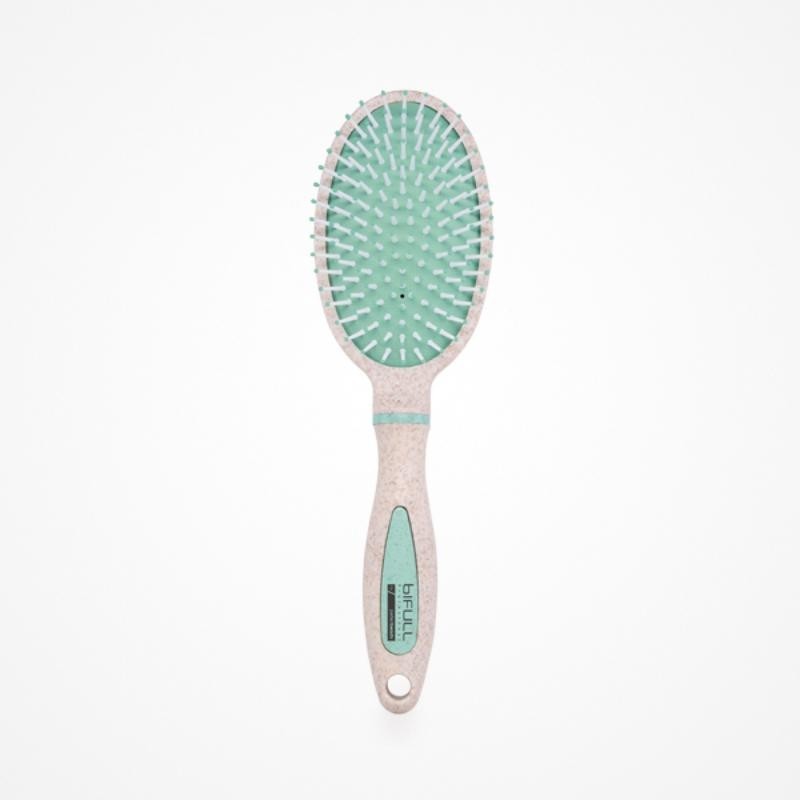 BIFULL BIO OVAL PASTEL COR · ESCOVA 100% BIODEGRADAVEL DE FIBRA DE TRIGO · BEIGE