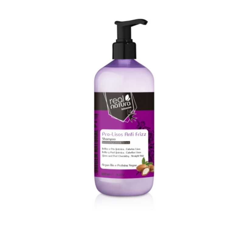 REAL NATURA SHAMPOO SEM SAL PRO-LISOS ANTI FRIZZ ARGAN  500ML