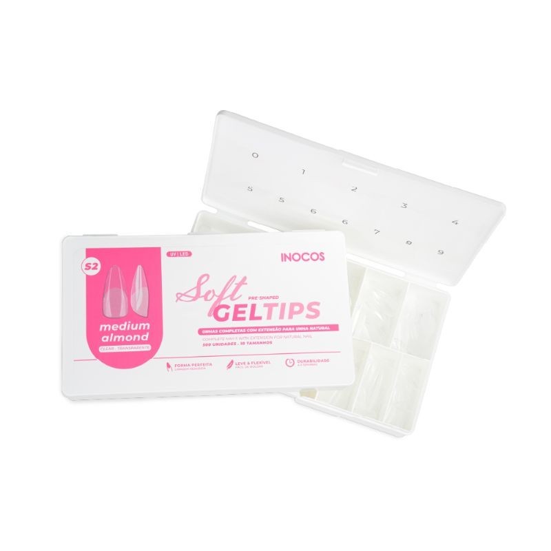 INOCOS SOFT GEL TIPS MEDIUM ALMOND (S2)