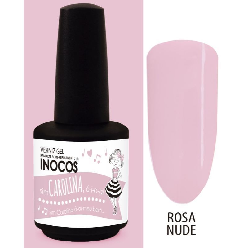VERNIZ GEL CAROLINA ROSINHA NUDE 15ML