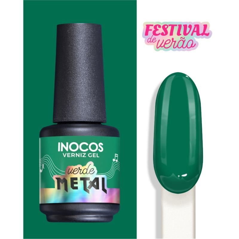 VERNIZ GEL FESTIVAL VERÃO VERDE METAL 15ML