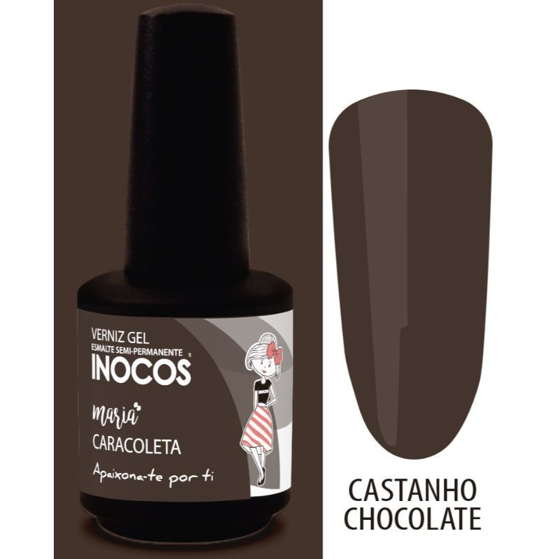 VERNIZ GEL MARIA CARACOLETA CASTANHO CHOCOLATE 15ML