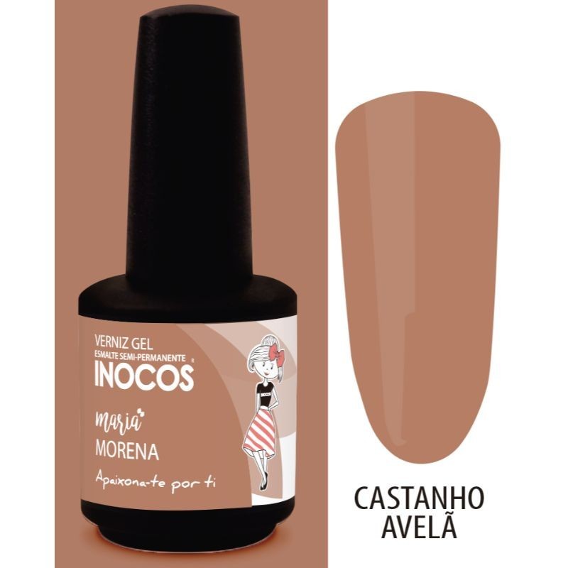 VERNIZ GEL MARIA MORENA CASTANHO AVELÃ 15ML