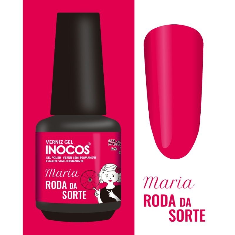 INOCOS VERNIZ GEL MARIA RODA DA SORTE, 15ML