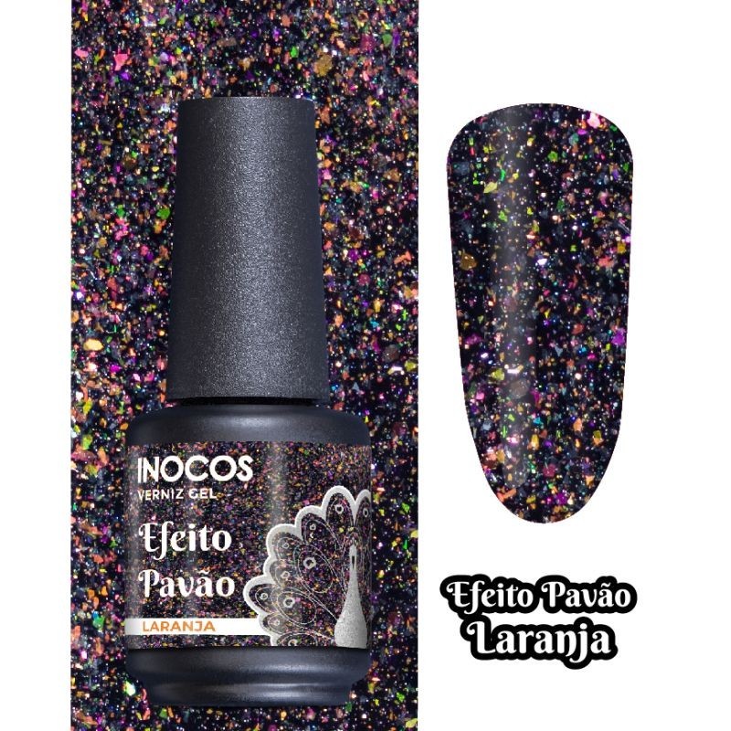 VERNIZ GEL PAVÃO LARANJA 15ML
