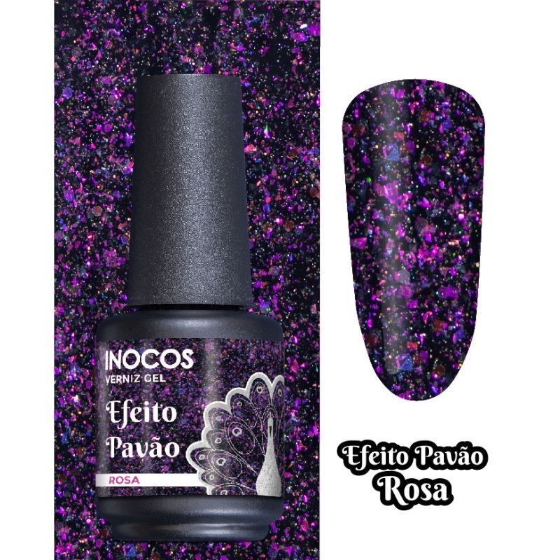 VERNIZ GEL PAVÃO ROSA 15ML