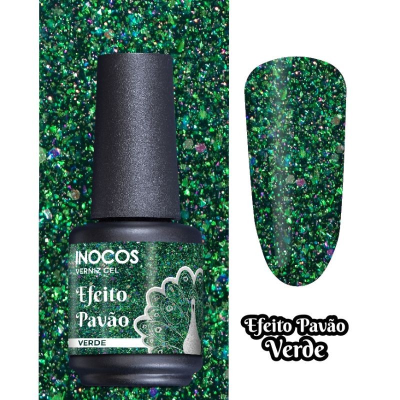 VERNIZ GEL PAVÃO VERDE 15ML