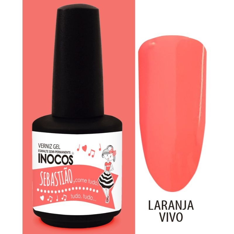 VERNIZ GEL SEBASTIÃO LARANJA VIVO 15ML