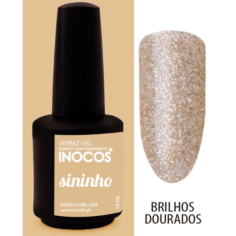 VERNIZ GEL SININHO - BRILHOS DOURADOS
