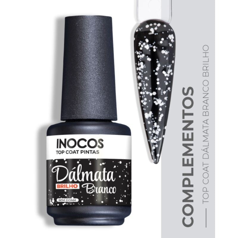 VERNIZ GEL TOP COAT DÁLMATA BRANCO BRILHO 15ML