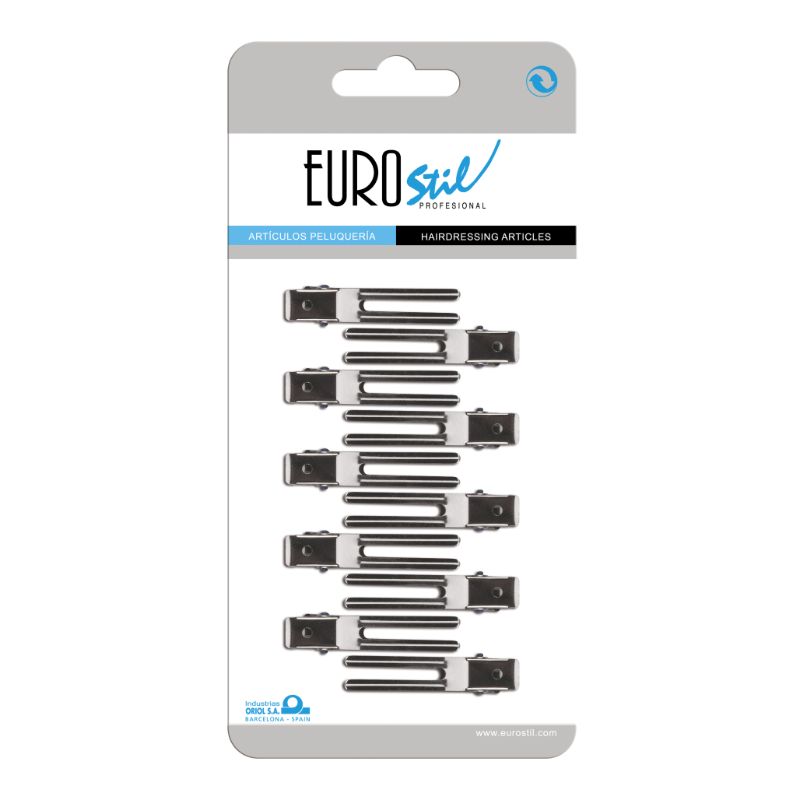 EUROSTIL EMBALAGEM 10UN PINÇA METAL TAMANHO S 6,5CM