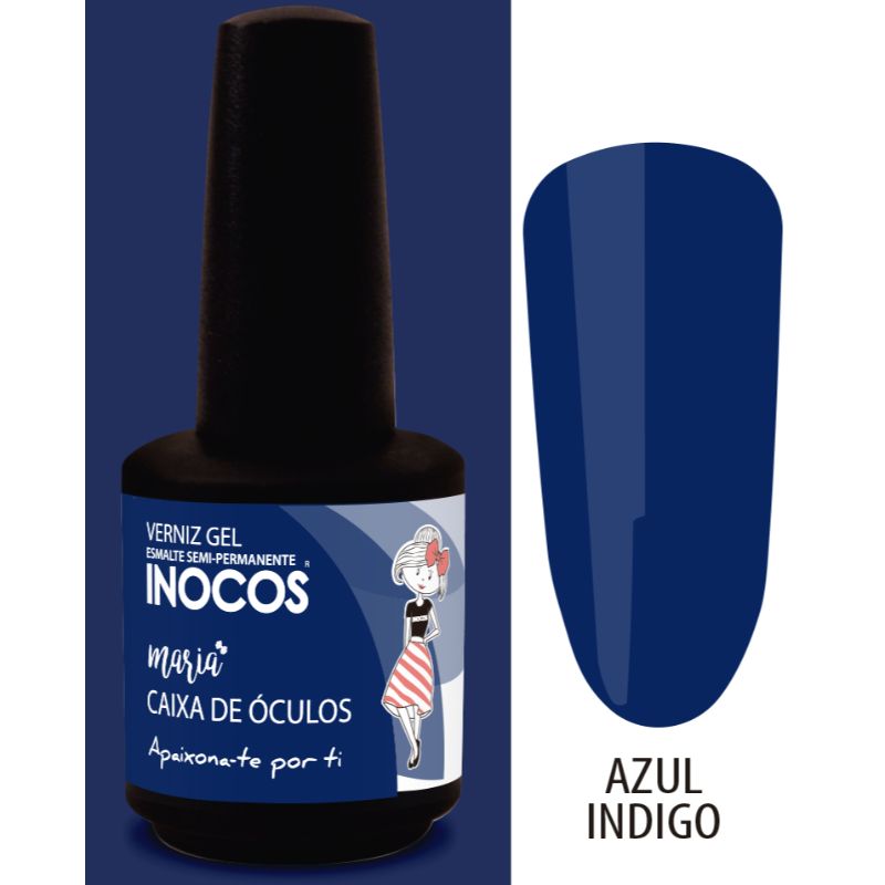 VERNIZ GEL MARIA CAIXA DE ÓCULOS AZUL INDIGO 15ML
