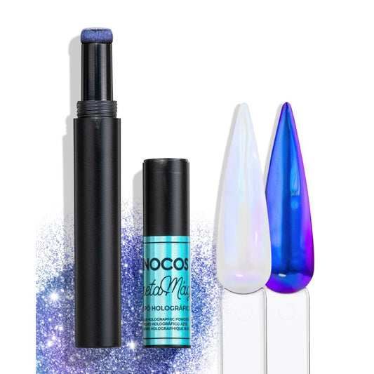 CANETA MÁGICA PÓ HOLOGRÁFICO AZUL 