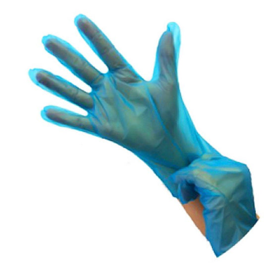 RUBBERGOLD LUVAS DE POLYMER AZUL SEM PÓ  - TAM S 200UN
