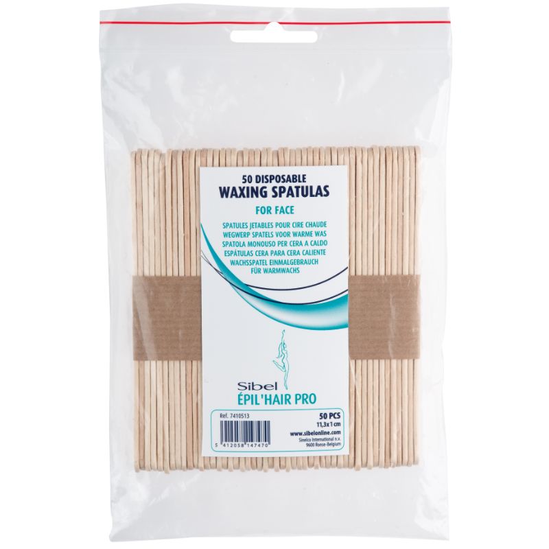 EPIL'HAIR PRO BOLSA DE 50 ESPÁTULAS DESCARTÁVEIS 113X10X2MM