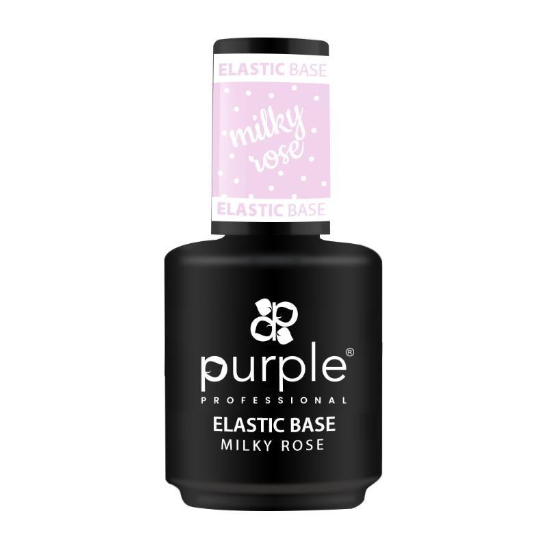 PURPLE ELASTIC BASE MILKY ROSE 15ML