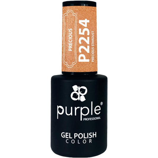 ESMALTE EN GEL CON BRILLO PÚRPURA PRECIOUS STARDUST 10ML