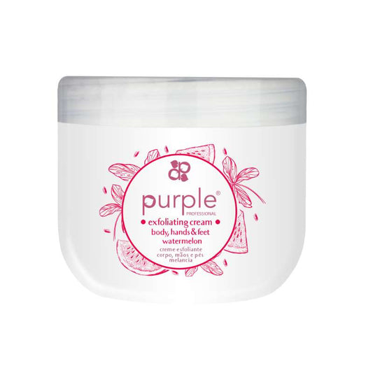 PURPLE EXFOLIATING CREAM BODY, HANDS & FEET WATERMELON - VEGAN 300ML