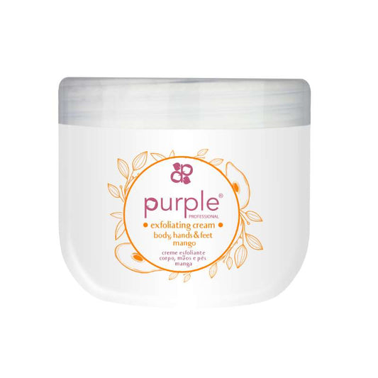 PURPLE EXFOLIATING CREAM BODY, HANDS & FEET MANGO - VEGAN 300ML