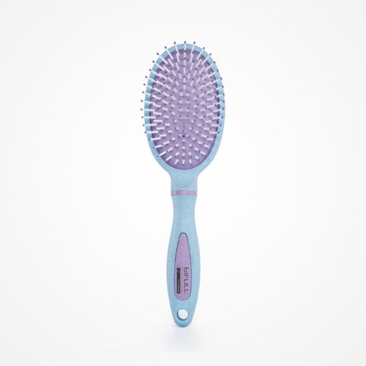 BIFULL BIO OVAL PASTEL COR · ESCOVA 100% BIODEGRADAVEL DE FIBRA DE TRIGO · AZUL