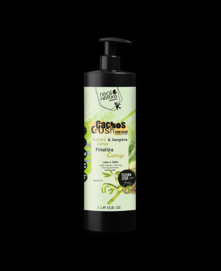 REAL NATURA CREME DE PENTEAR CACHOS CRUSH BAMBÚ E GENGIBRE 1LT