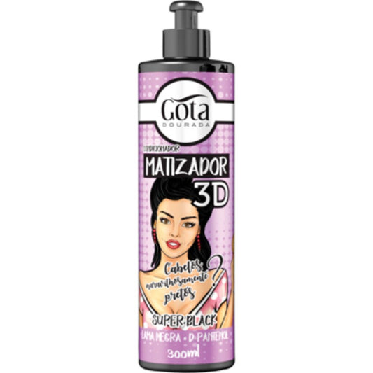 GOTA DOURADA MATIZADOR 3D - SUPER BLACK 300ML