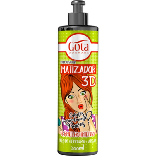 GOTA DOURADA MATIZADOR 3D - VERMELHO INTENSO 300ML