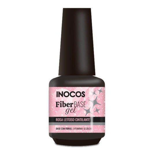 INOCOS FIBER GEL ROSA LEITOSO CINTILANTE,15ML