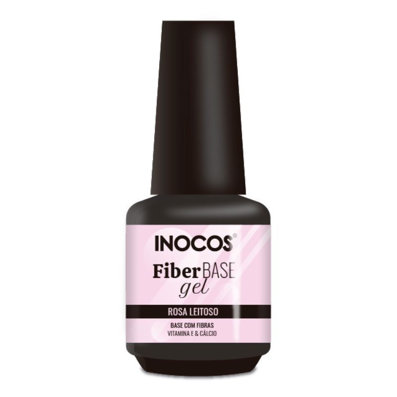 INOCOS FIBER GEL ROSA LEITOSO,15ML