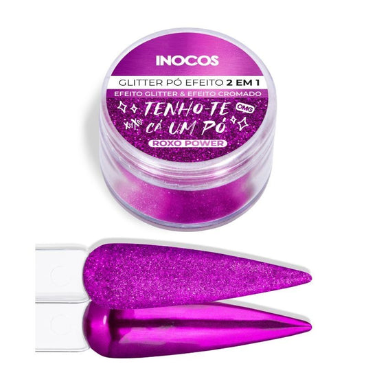 GLITTER PÓ EFEITO2 EM 1 ROXO POWER 3G