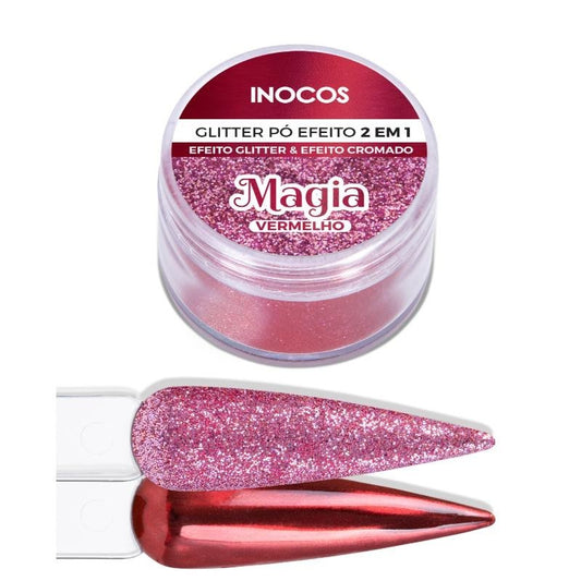 PÓ GLITTER MAGIA VERMELHO 3GR