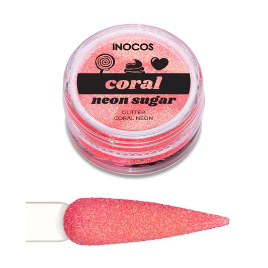 PÓ GLITTER NEON SUGAR CORAL  3GR