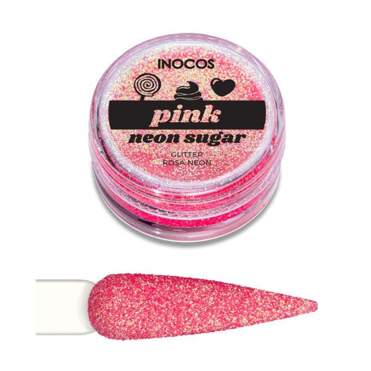 PÓ GLITTER NEON SUGAR PINK 3GR