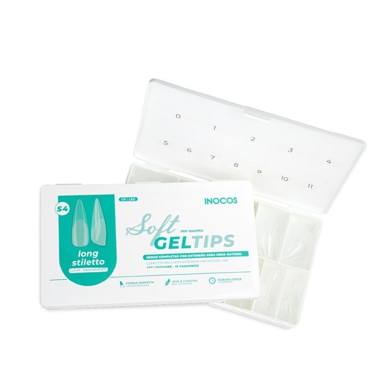 INOCOS SOFT GEL TIPS LONG STILETTO (S4) 
