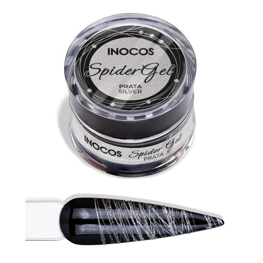 SPIDER GEL PRATA  METÁLICO ,5ML