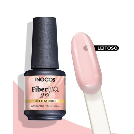 VERNIZ GEL FIBER BASE COVER NUDE ROSA LEITOSO
