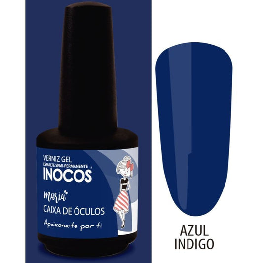 VERNIZ GEL MARIA CAIXA DE ÓCULOS AZUL INDIGO 15ML