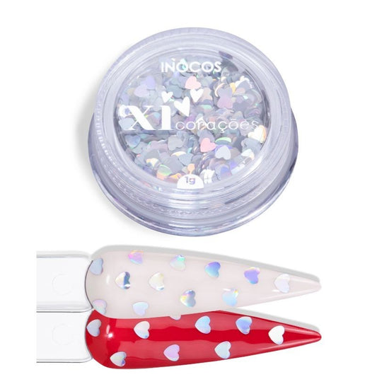 INOCOS GLITTER XI-CORAÇÃO PRATA 1GR