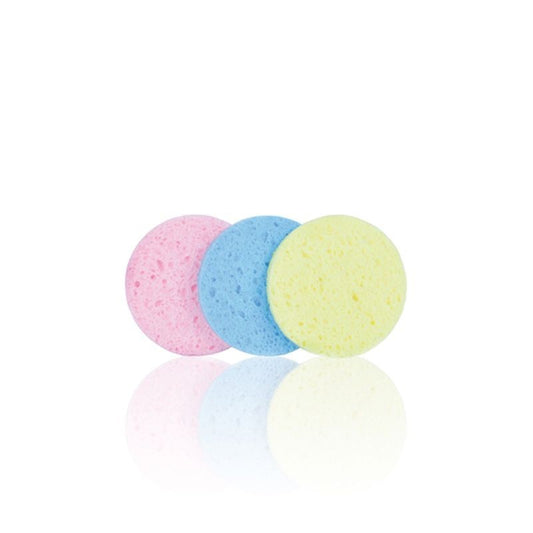 BIFULL SET ESPONJAS DESMAQUILLAR 80MM CIRCLE COLOURS 3UN