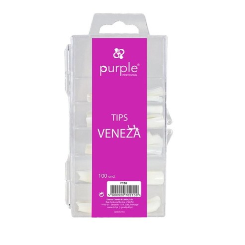 PURPLE TIPS VENEZA TRANSPARENTE 100UN